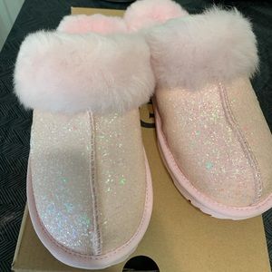 Pink glitter Ugg slippers